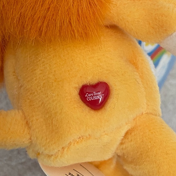 Vintage 2003 Brave Heart Lion Care Bear Cousins Keychain Plush 6" With Tags - Picture 10 of 14